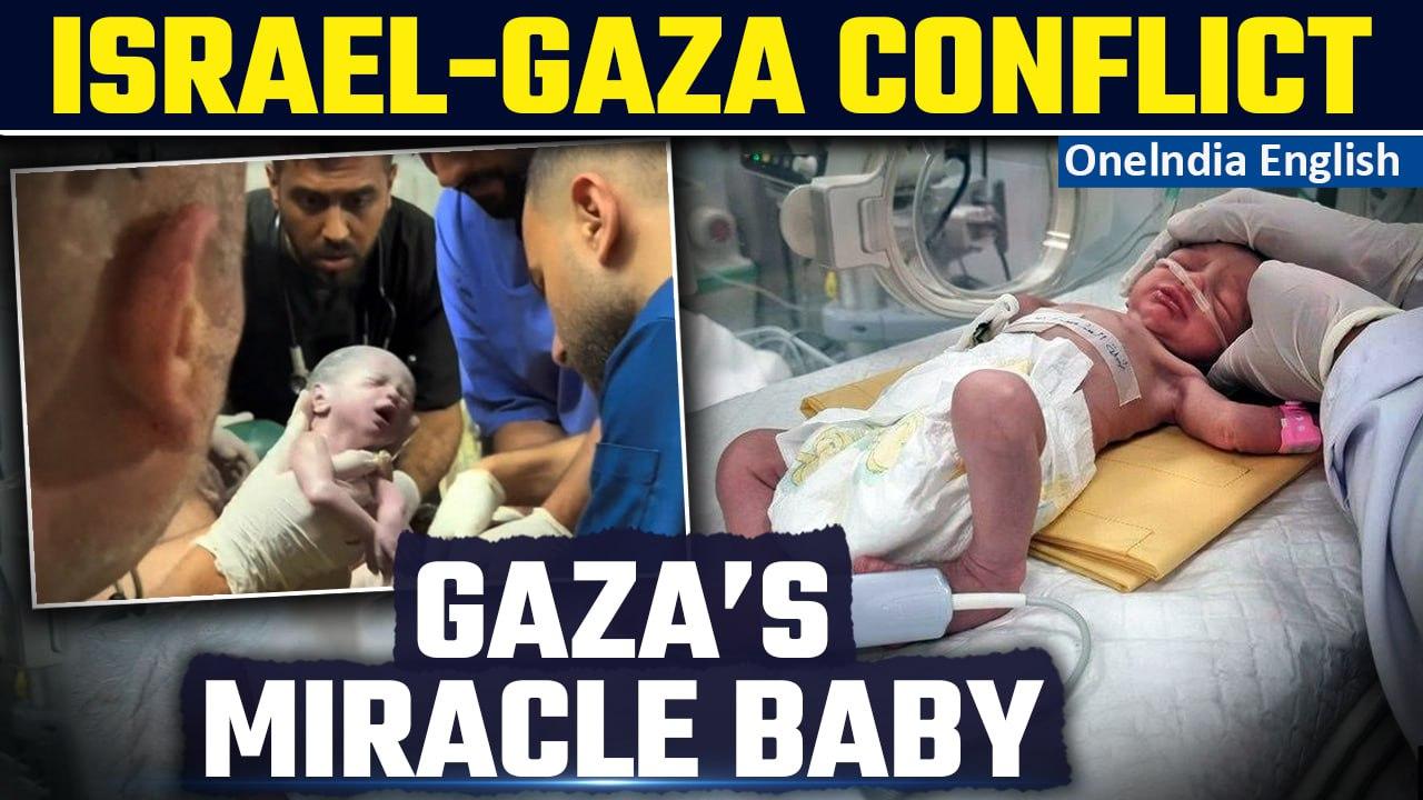 Gaza airstrikes: Palestinian baby emerges from tragedy, born to mother lost in conflict | Oneindia