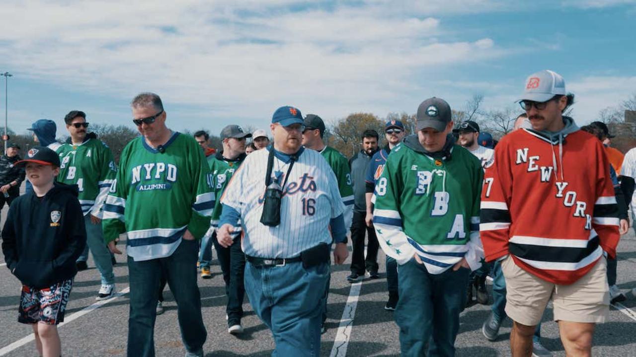 Frank the Tank Walks With the NYPD & FDNY