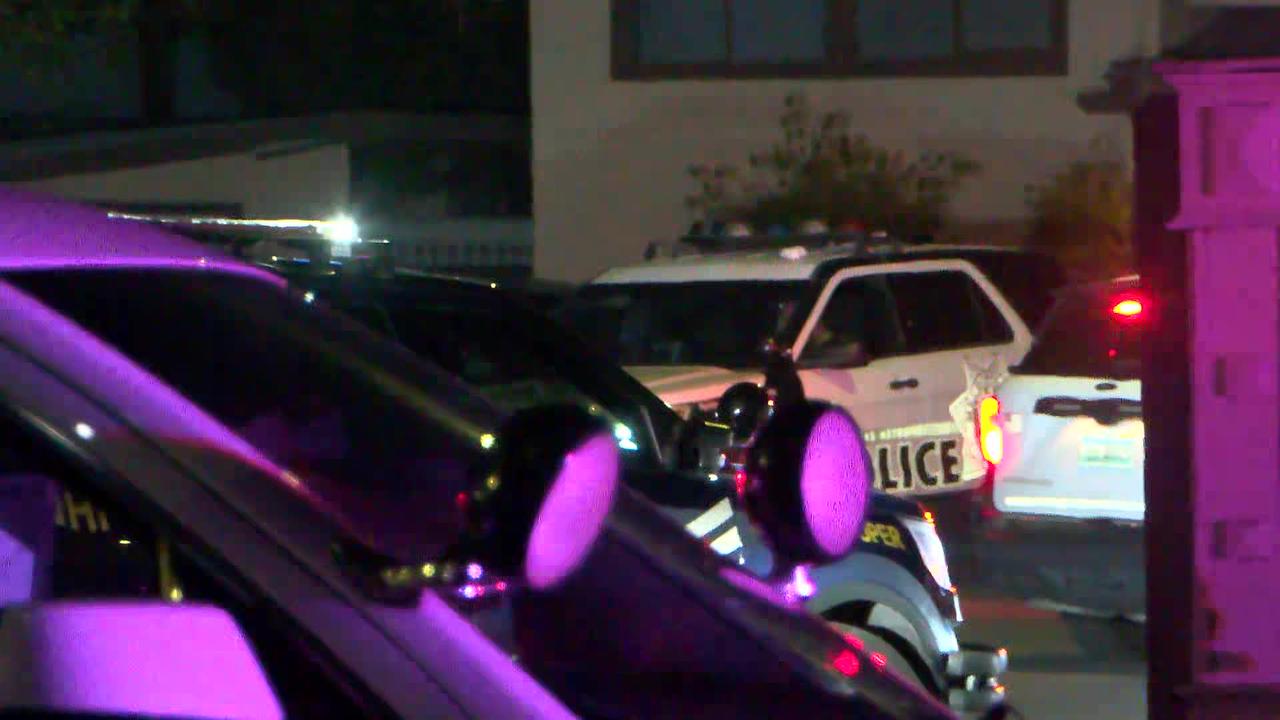 Las Vegas Metro Police, Nevada Highway Patrol Surround Home Looking for Suspect