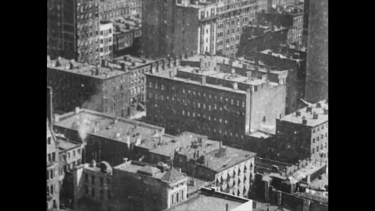 Panorama From Times Building, New York (1905 Original Black & White Film)