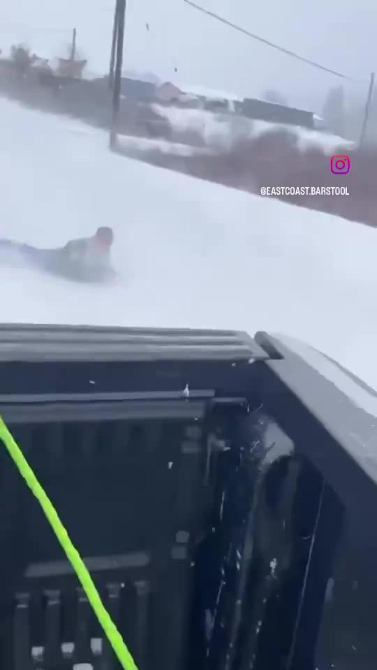 Sled Guy Gets Wrecked