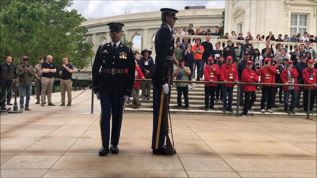 Changing of the Guard Arlington with Central Valley Honor Flight #28