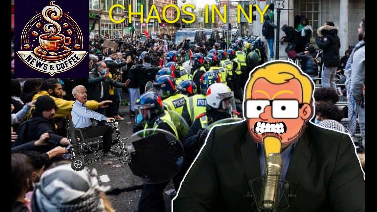 NEWS & COFFEE- CHAOS IN NY ON THE STREETS AND IN THE COURTS AND MORE