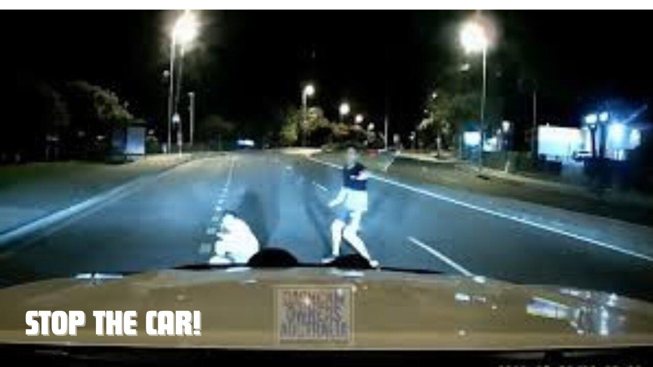 Dashcam video: Watch how the police officer saves a litter kid's life.