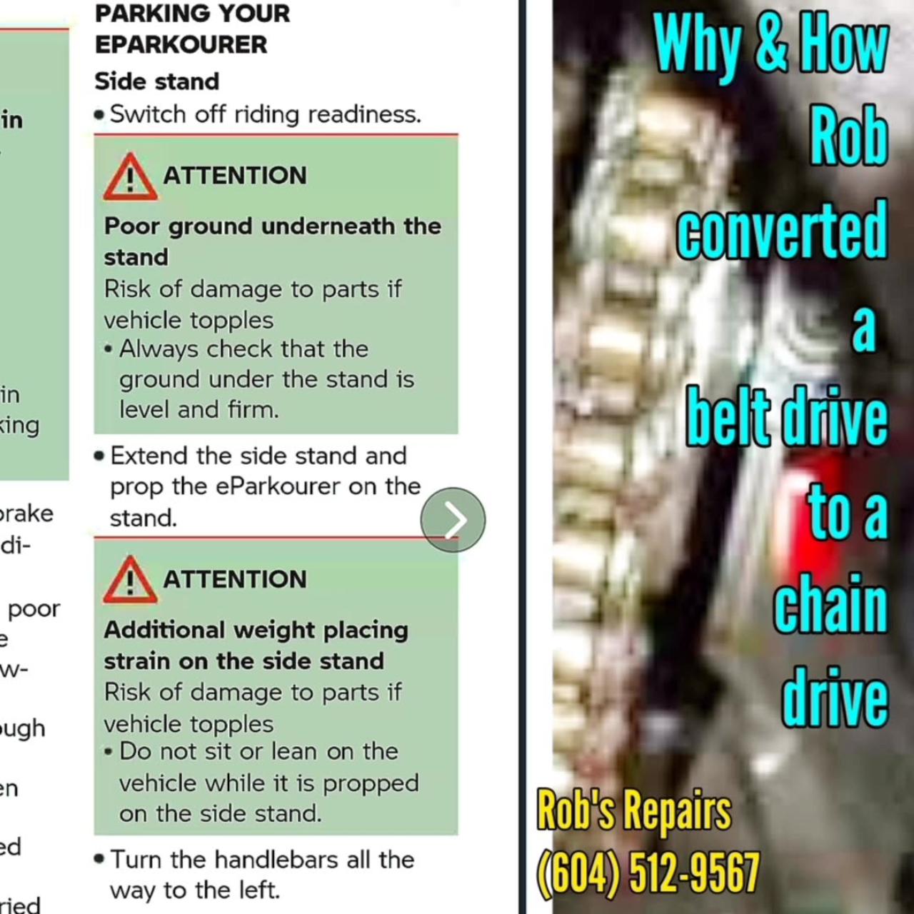 Why & How Rob converted a belt drive to a chain drive - for BMW CE 02