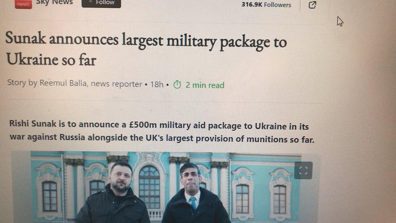 Sunnak : the largest military package to Zelensky Ukraine