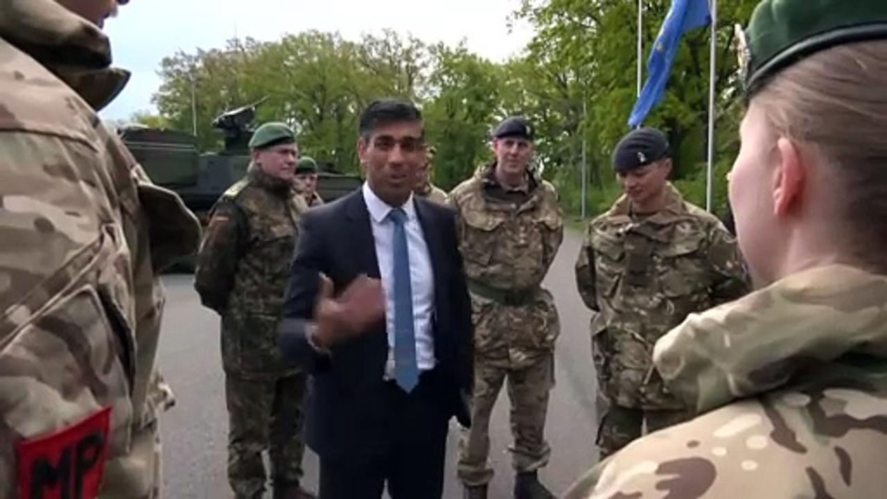 PM Rishi Sunak meets troops stationed in Germany