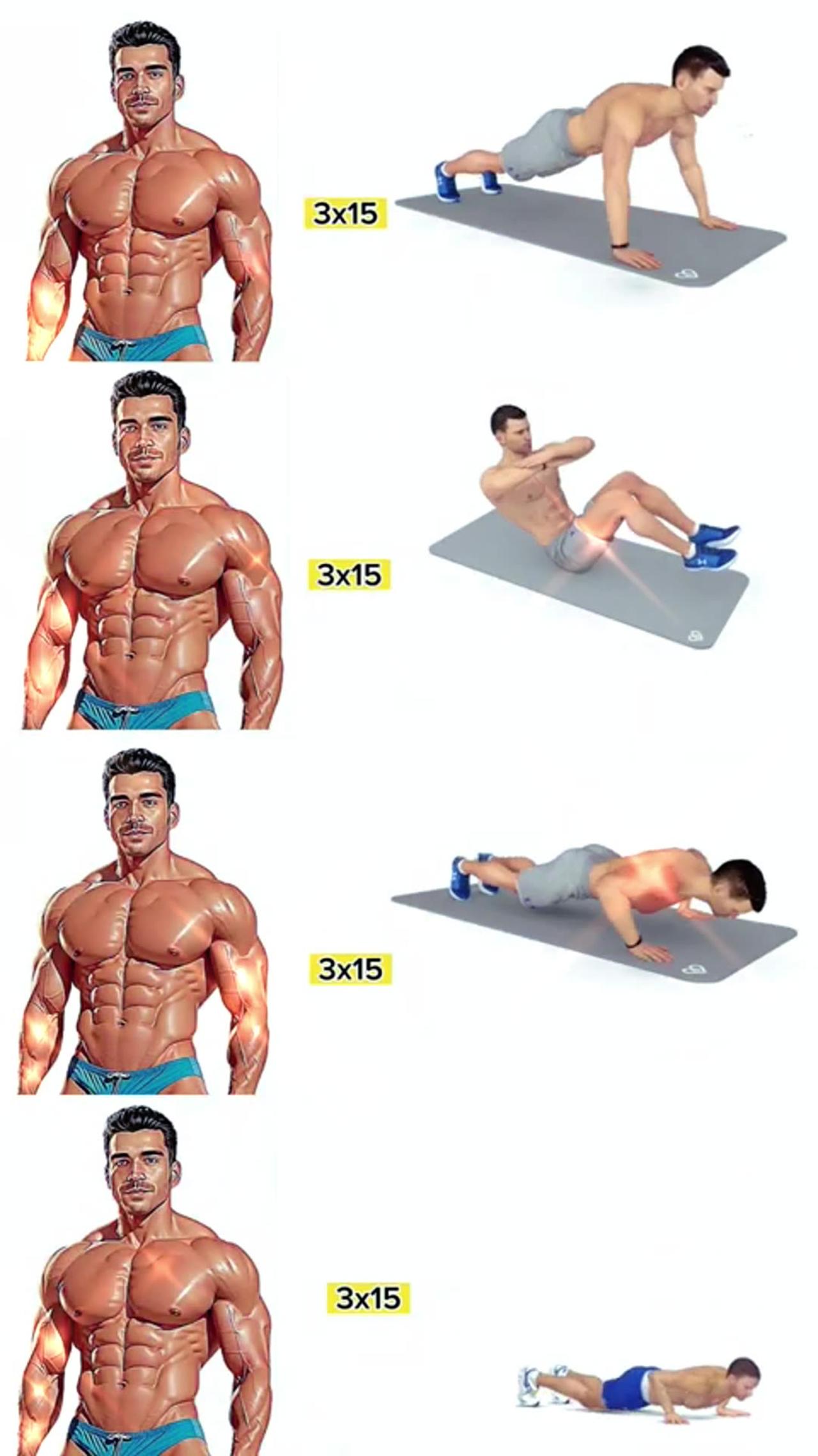 Chest Workout Without Equipment #chest #shorts #chestworkoutformass