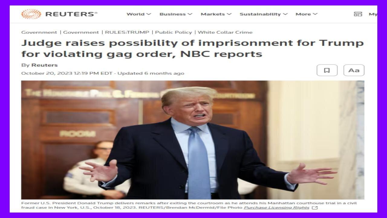 4/24/2024 - NYC Judge Wants to Put President Trump in Prison