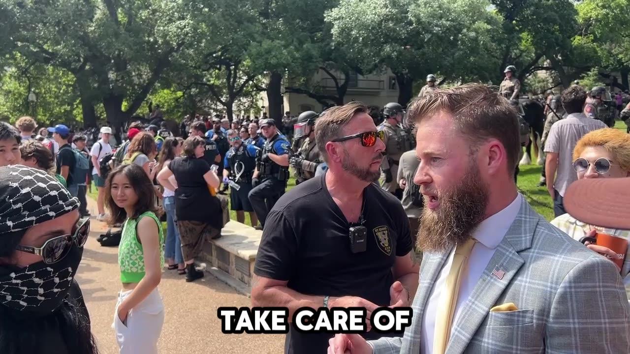 Owen Shroyer Engages Entire Crowd At Massive Anti-Israel Protest (Owen on the street)
