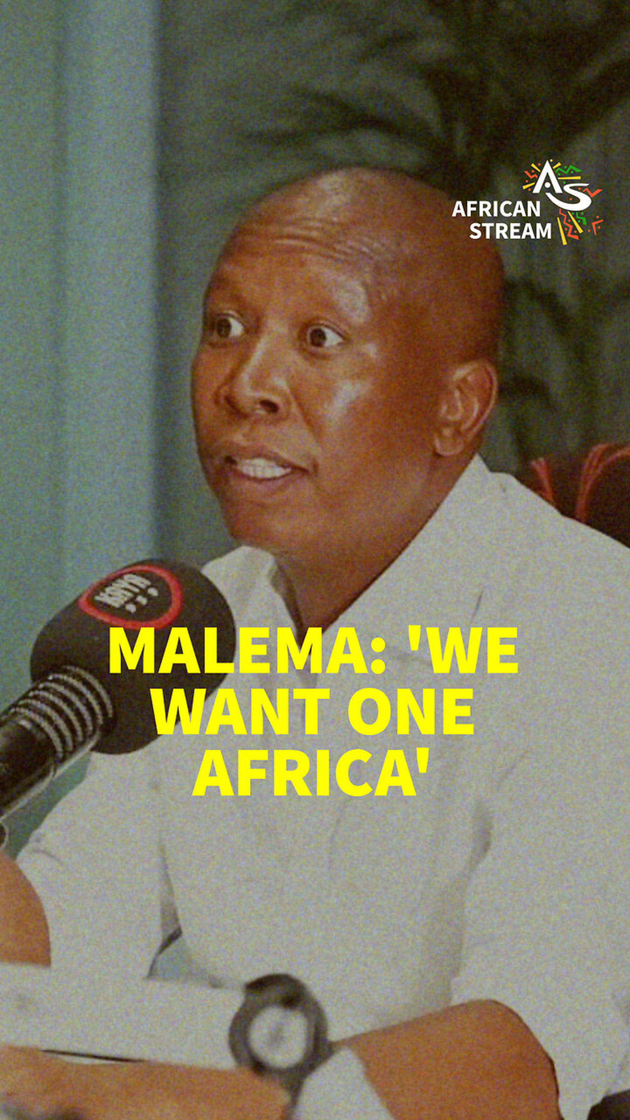 MALEMA: 'WE WANT ONE AFRICA'