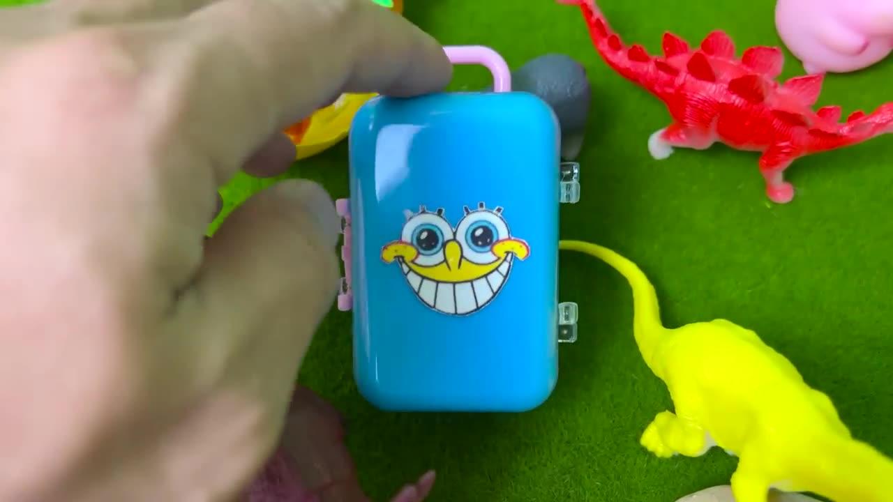 Spongebob Squarepants - Looking SLIME With Mini Suitcase Coloring Mix! Most Satisfying Slime GARY
