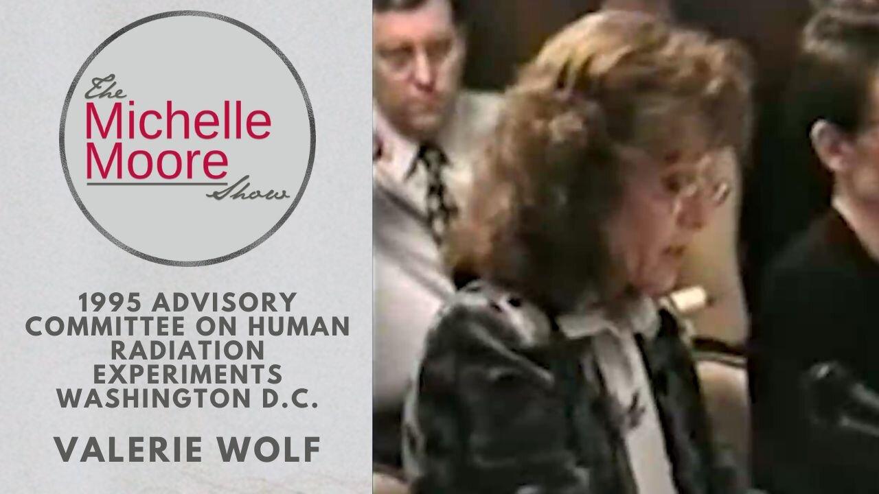 'Whistleblower Valerie Wolf at the 1995 Advisory Committee On Human Radiation Experiments,  Washington D.C.' The Miche