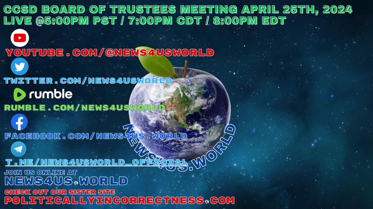 CCSD Board of Trustees Regular Board Meeting April 25th, 2024 Live