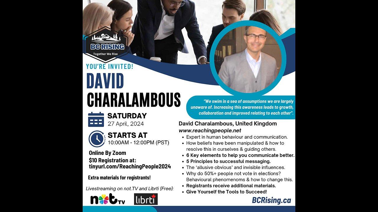 David Charalambous Workshop - What to Expect?