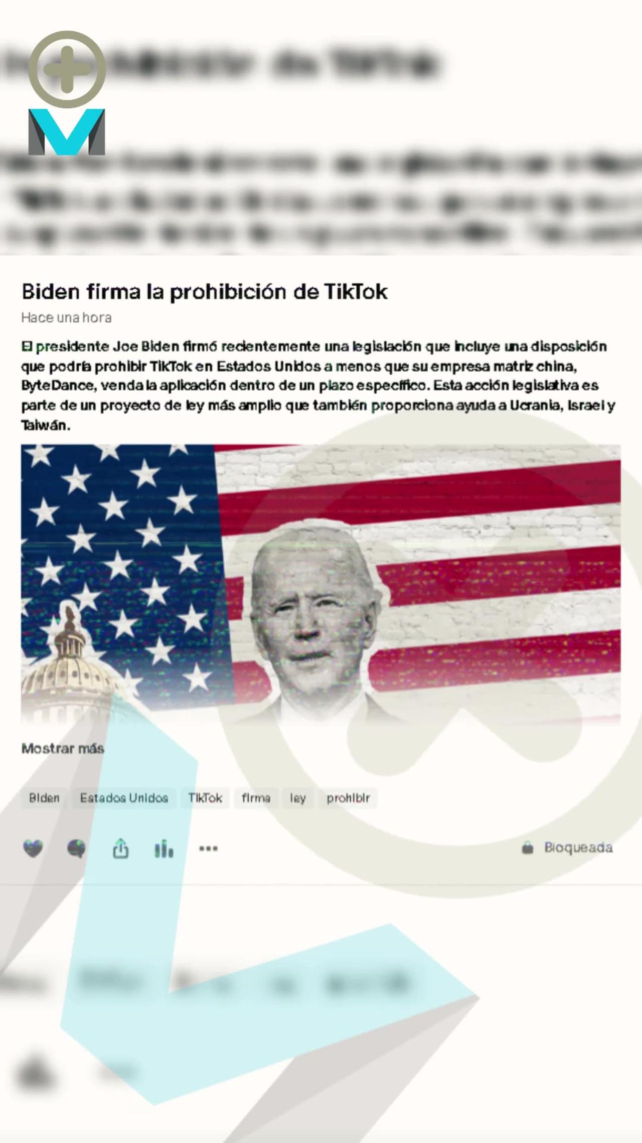 Biden firma la prohibición de TikTok