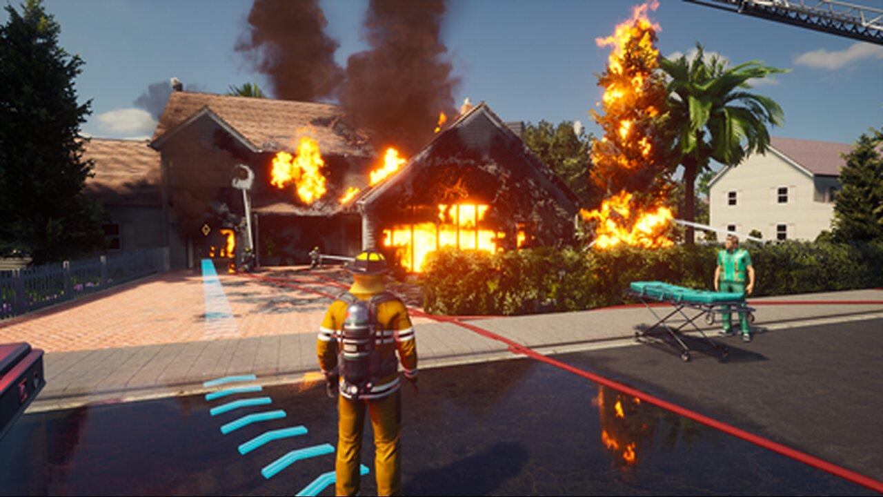Putting out fires & saving people in Firefighting Simulator: The Squad