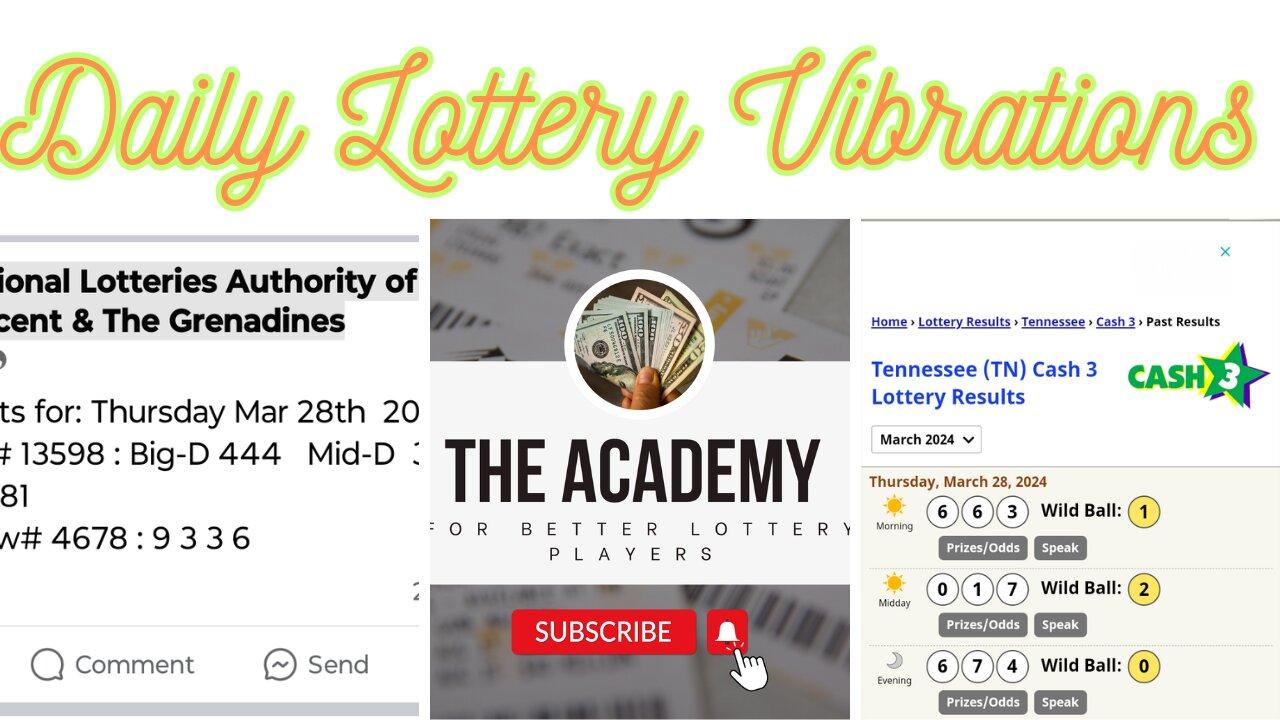 Friday Daily Lottery Vibrations 💲 4-26-24 Lottery Predictions