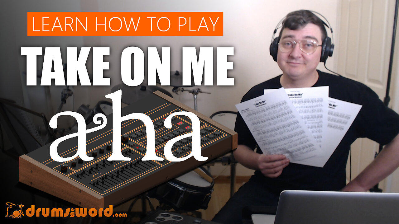 ★ Take On Me (A-Ha) ★ Video Drum Lesson | How To Play SONG (Paul Waaktaar)