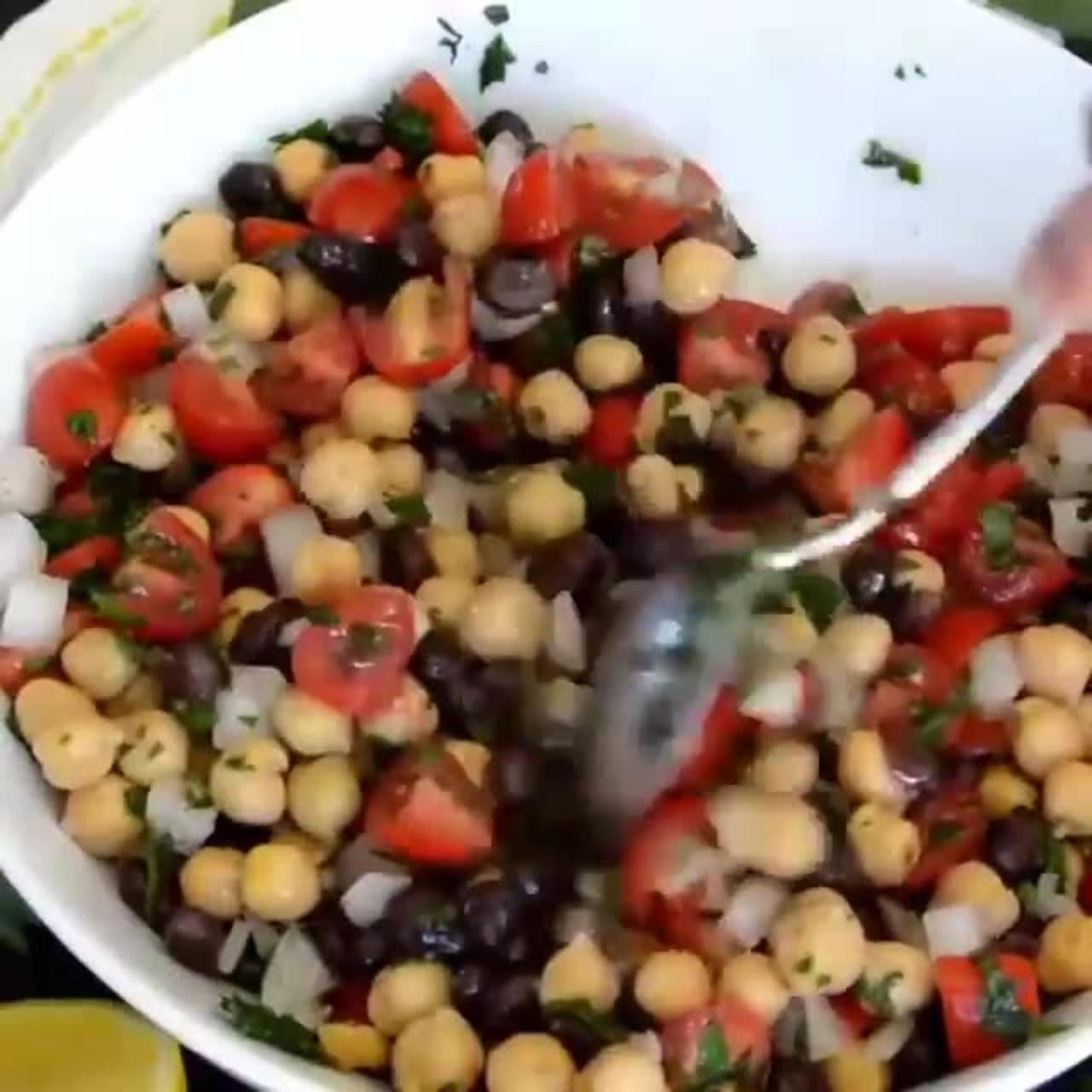 How to Make middle eastern bean salad (Balela)