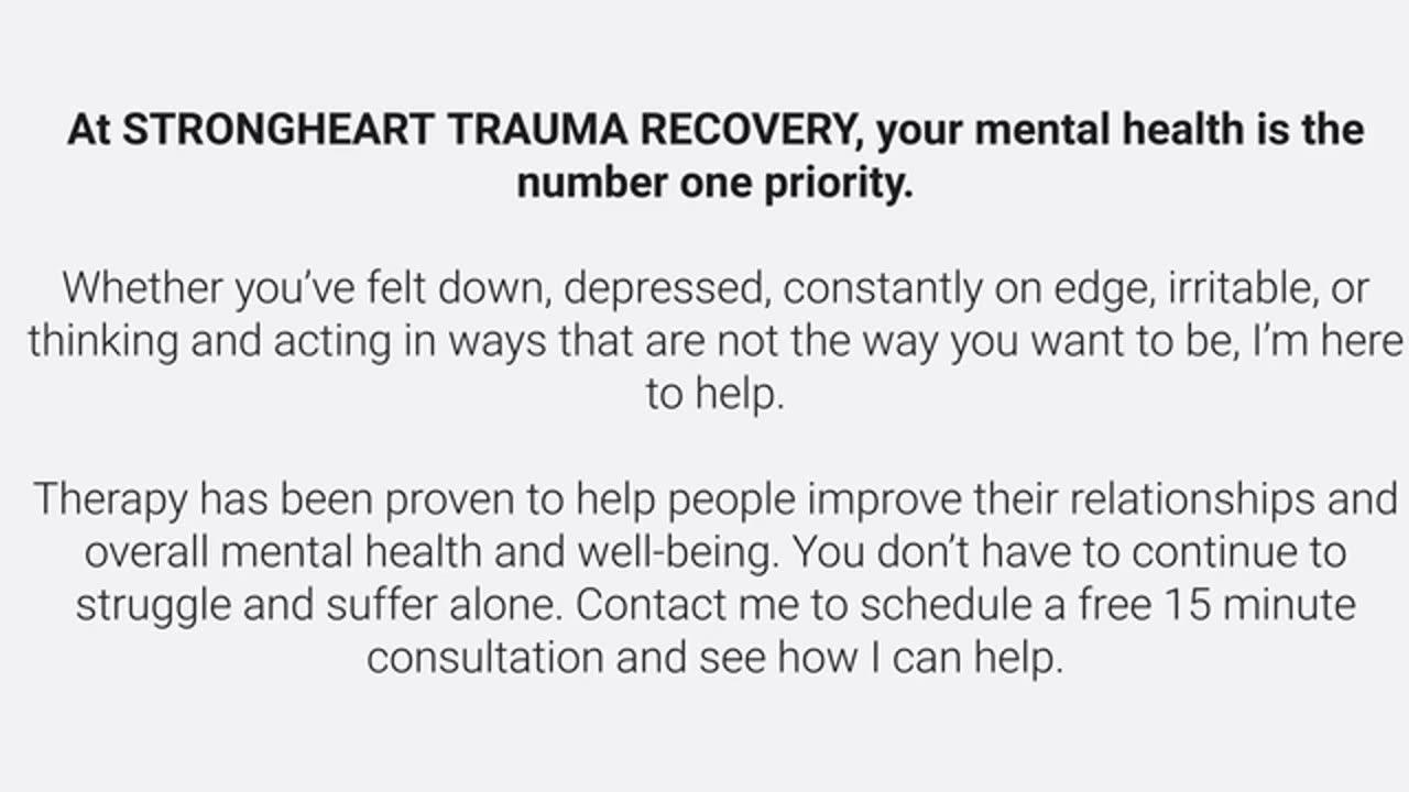 Strongheart Trauma Recovery : Trauma Therapy in Novi, MI