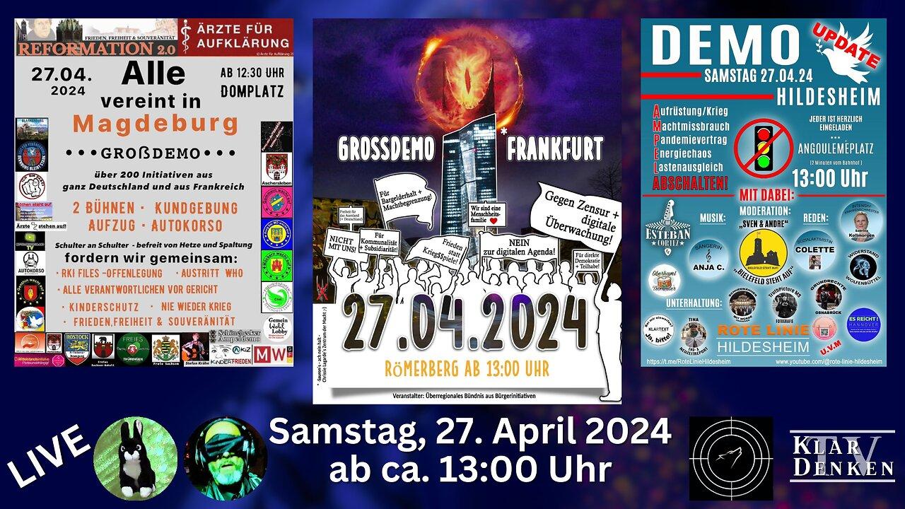 🔴💥LIVE I Demo-Konferenz aus Frankfurt, Magdeburg und Hildesheim💥