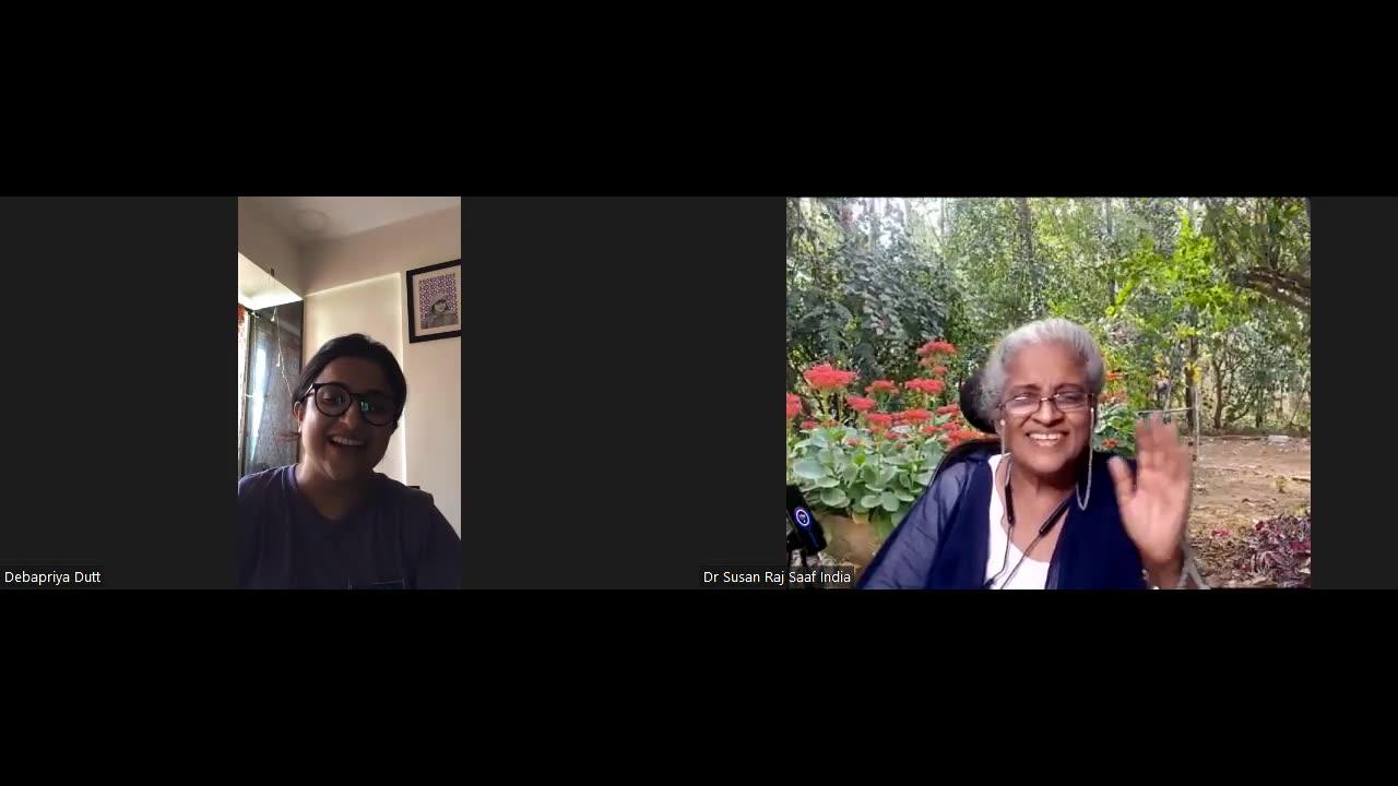 DebPriya with Dr Susan Raj For Earth Day