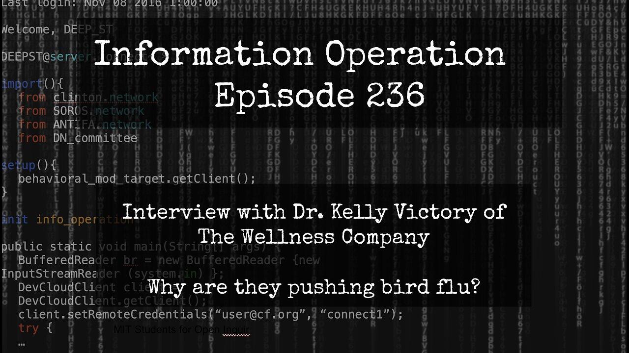 LIVE 7pm EST: IO Episode 236 - Dr. Kelly Victory - Why Are They Pushing Bird Flu?