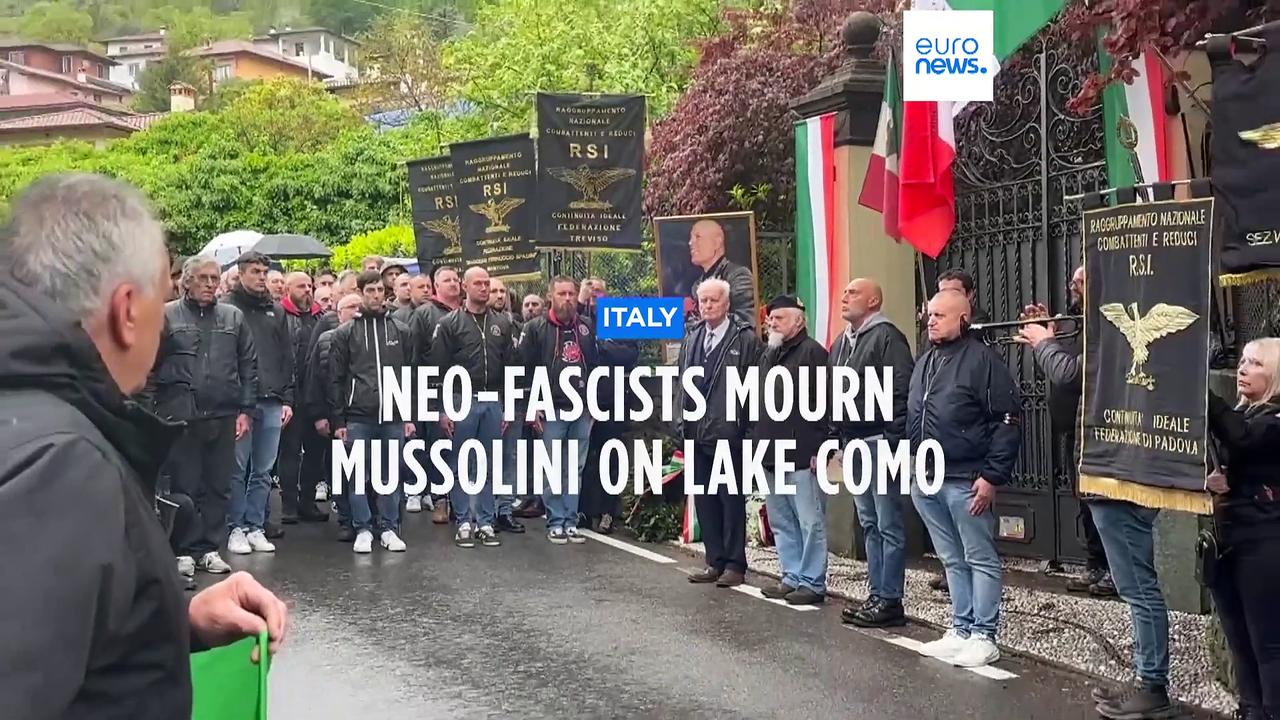 Neo-fascists mourn Mussolini on Lake Como