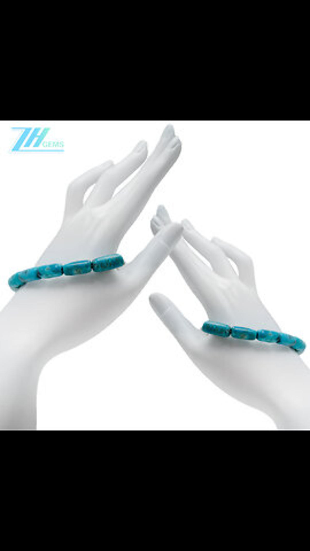 Natural turquoise Barrel beads handmade bracelet full strand 7.5inch Unique Gifts for Women 01