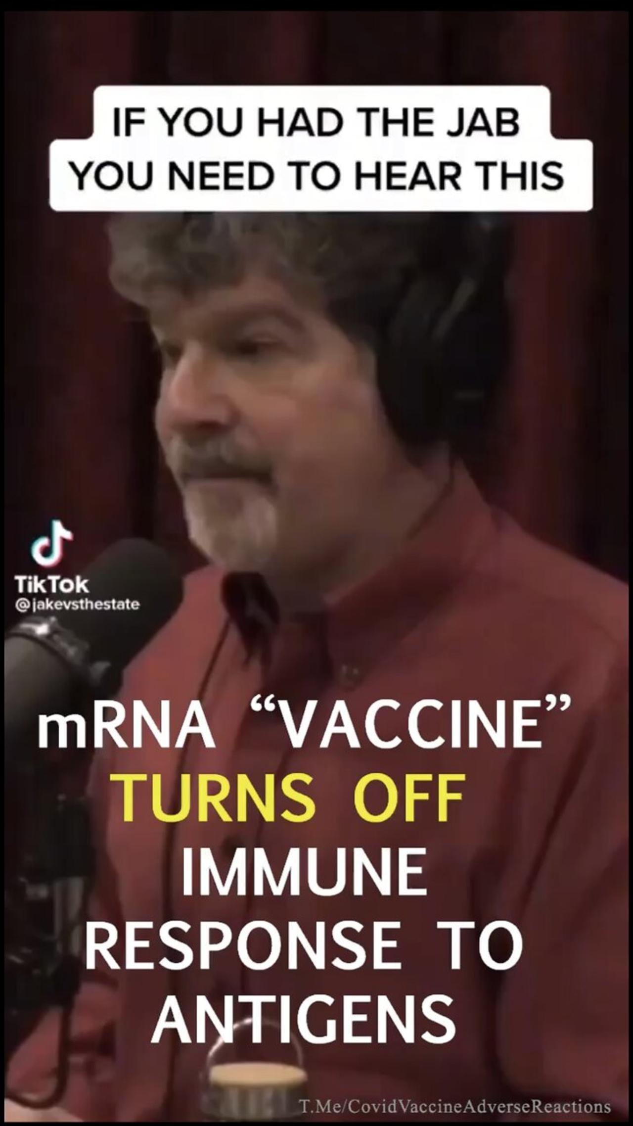mRNA Covid "Vaccine" Turns Off Immune Response to Antigens
