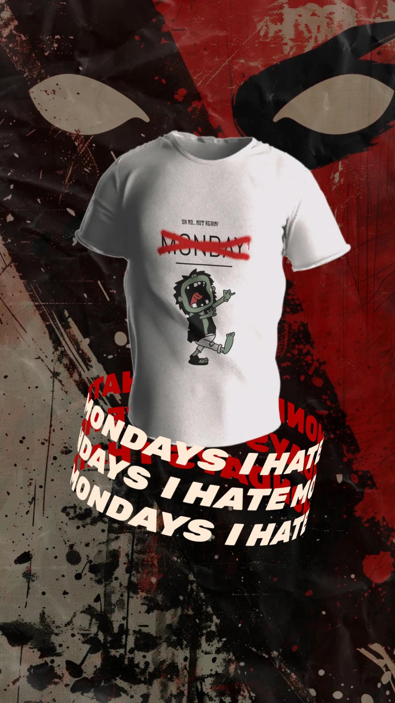 I hate Mondays funny t-shirt design
