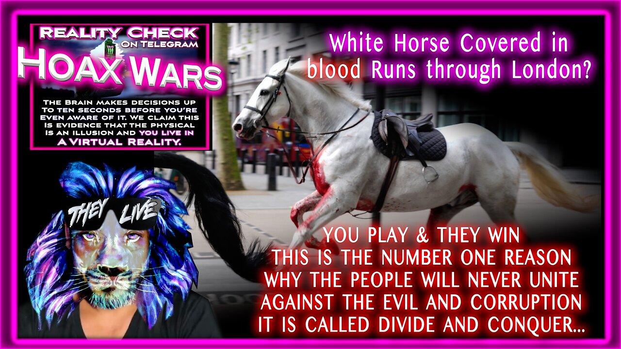 White Horse Covered in Blood Runs Through London?