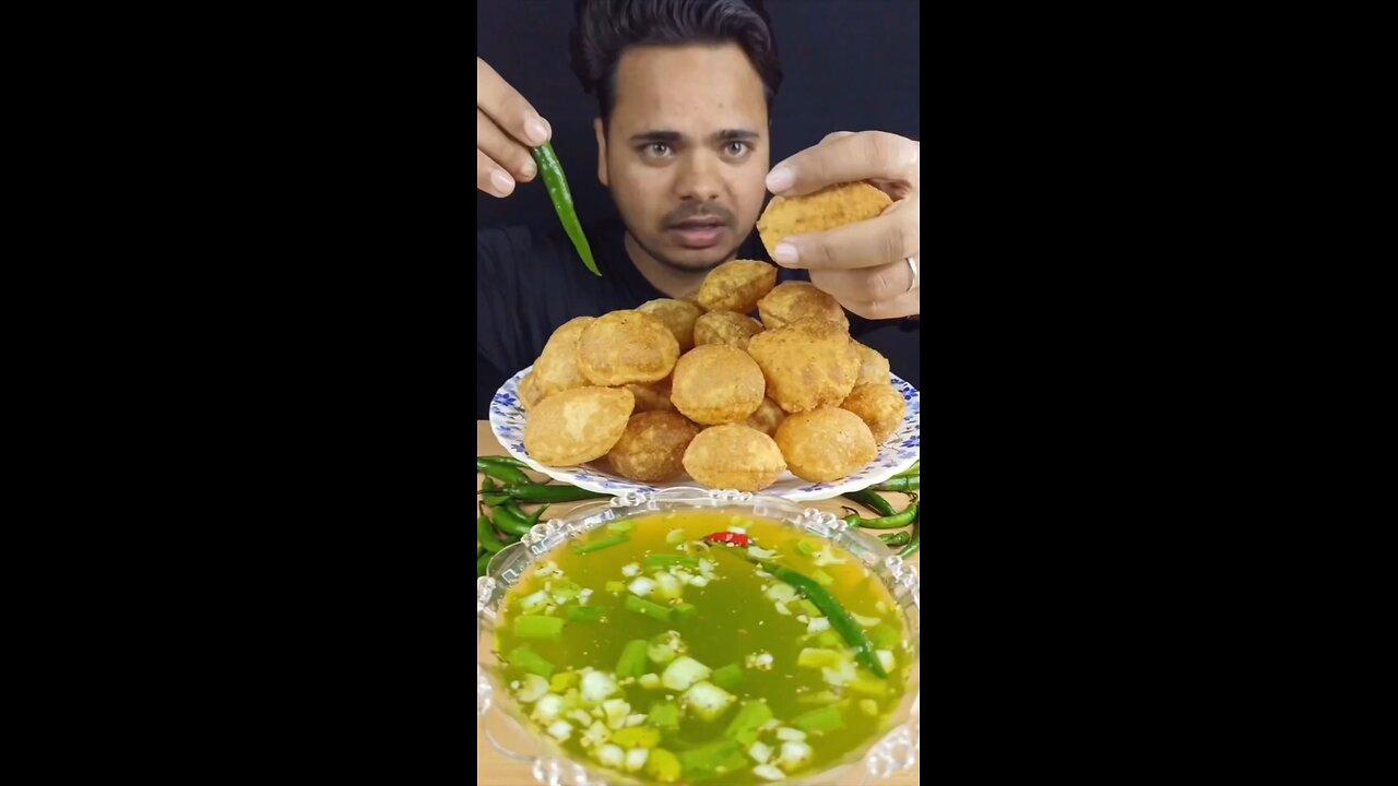 Green chilli task wit Pani Puri 😭