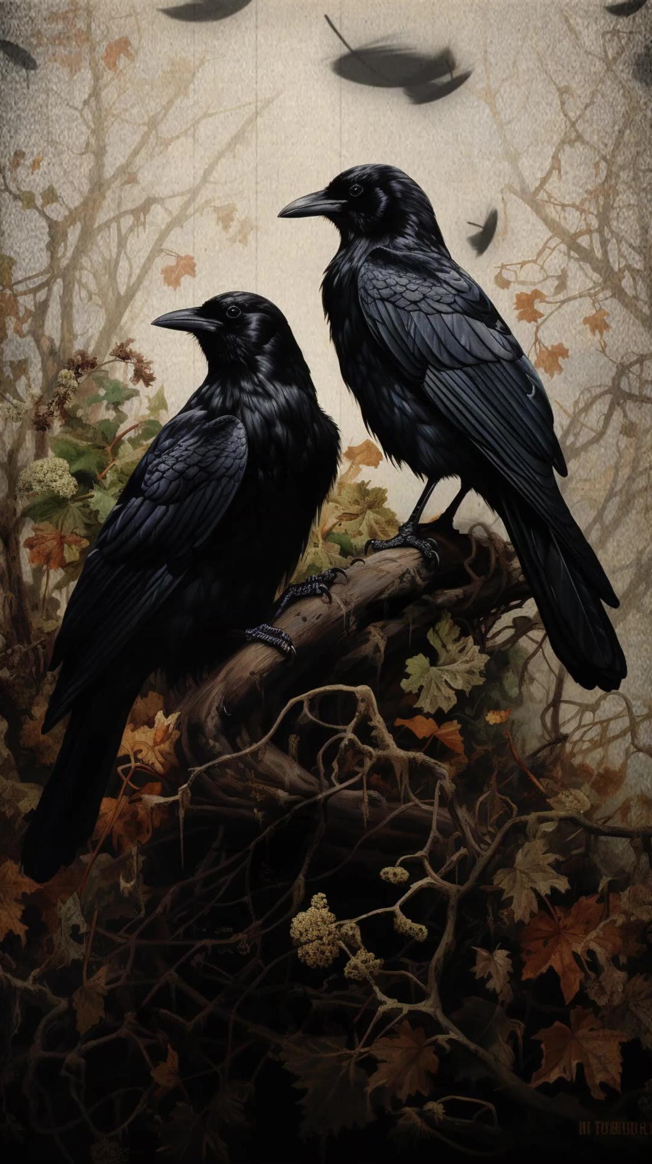 Ravens | Black Birds | Gothic Art | Digital Art #ravens #crows