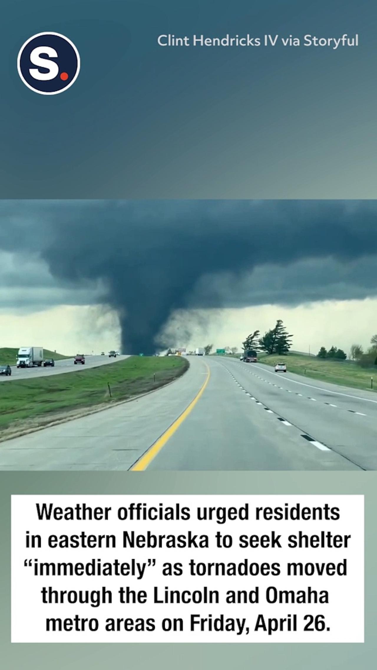 Massive Tornado Swirls Near Lincoln, Nebraska