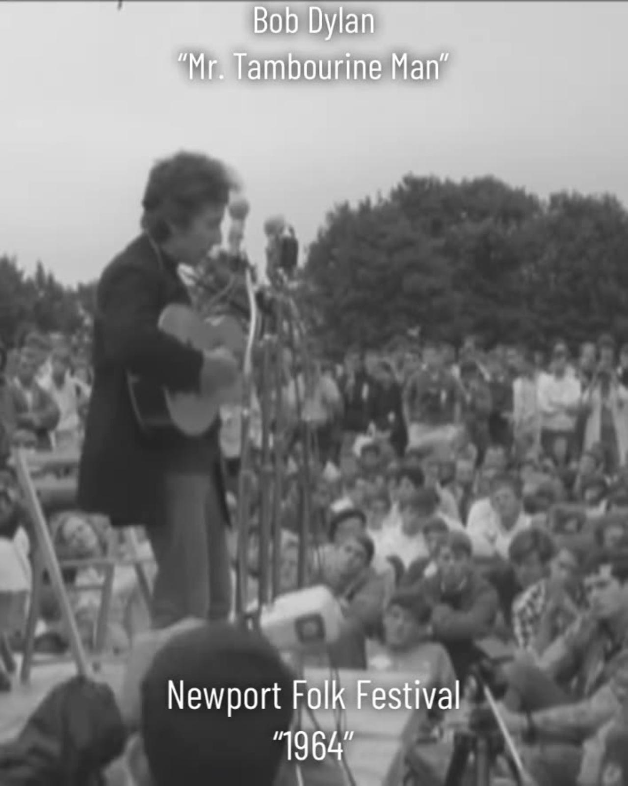 Bob Dylan Performing "Mr. Tambourine Man" Live 1964