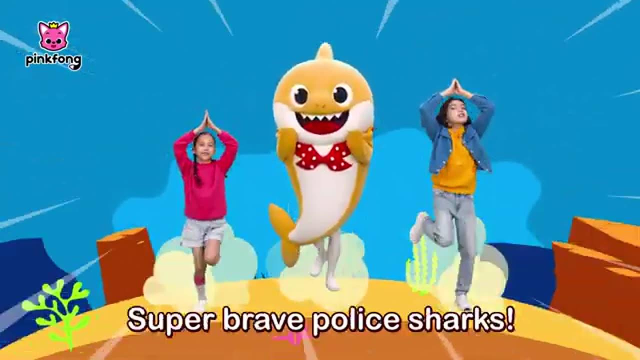 🚔 🚔 🚔 POLICE SHARKS DANCE ALONG ! KIDS RHYMES ! LET`S DANCE TOGETHER ! PINKFONG SONGS !!!!