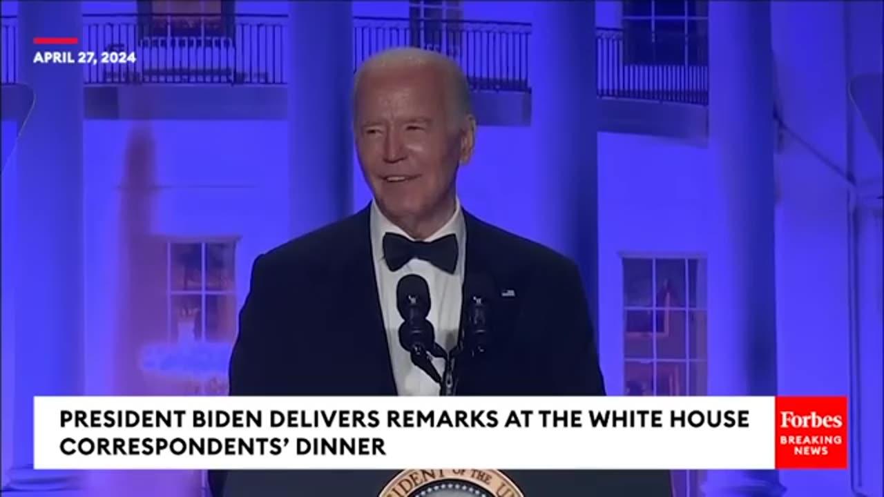 Biden Jokes About Not Talking To The Press During White House Correspondents' Dinner Remarks