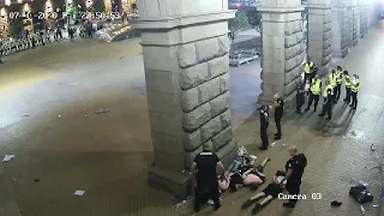 BULGARIAN POLICE-THUGS BEATING UP HANDCUFFED PROTESTERS