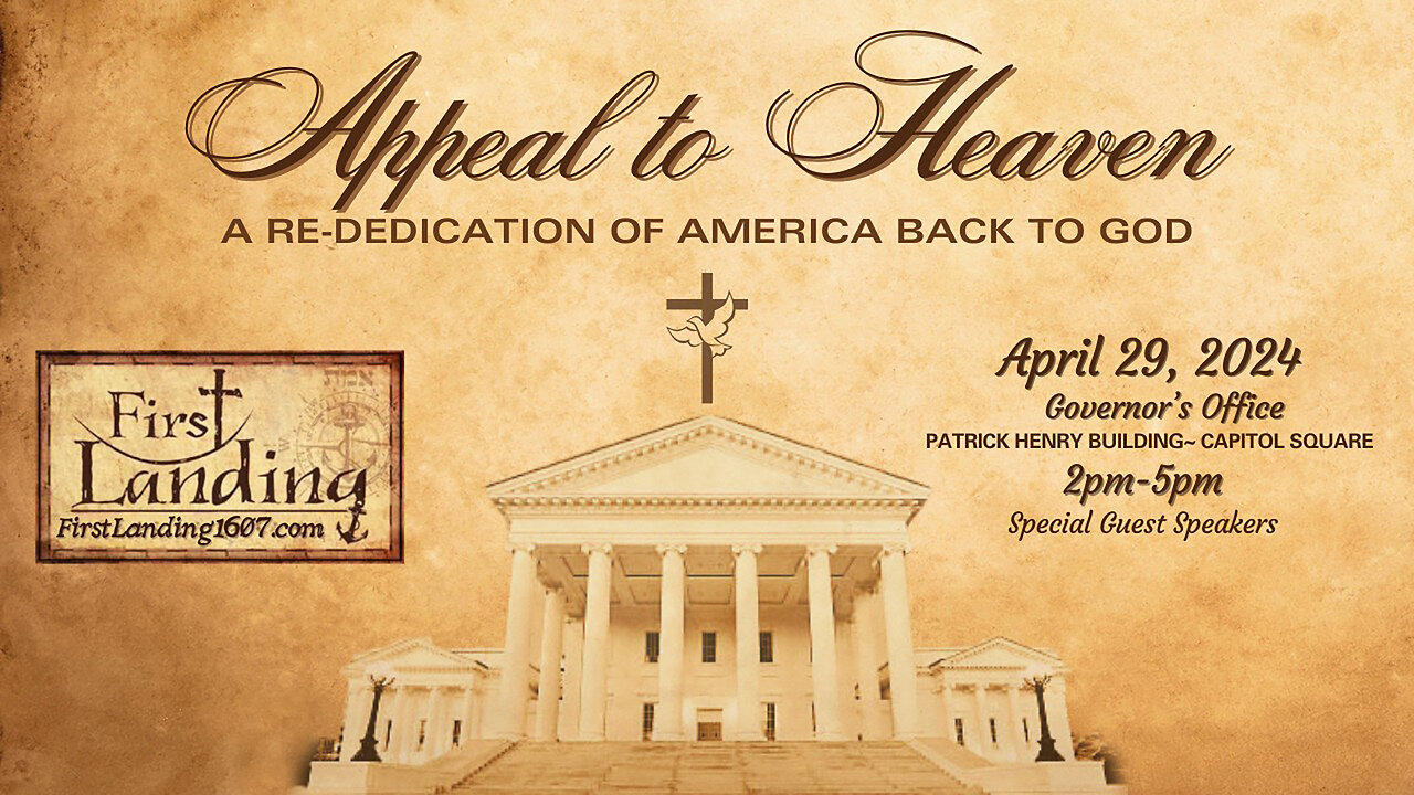April 29th, 2024 "Appeal to Heaven" First Landing 1607 Live Event 2-5pm ET