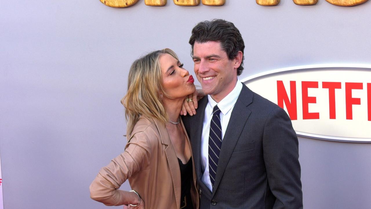 Max Greenfield and Tess Sanchez attend Netflix's 'Unfrosted' red carpet premiere in Los Angeles