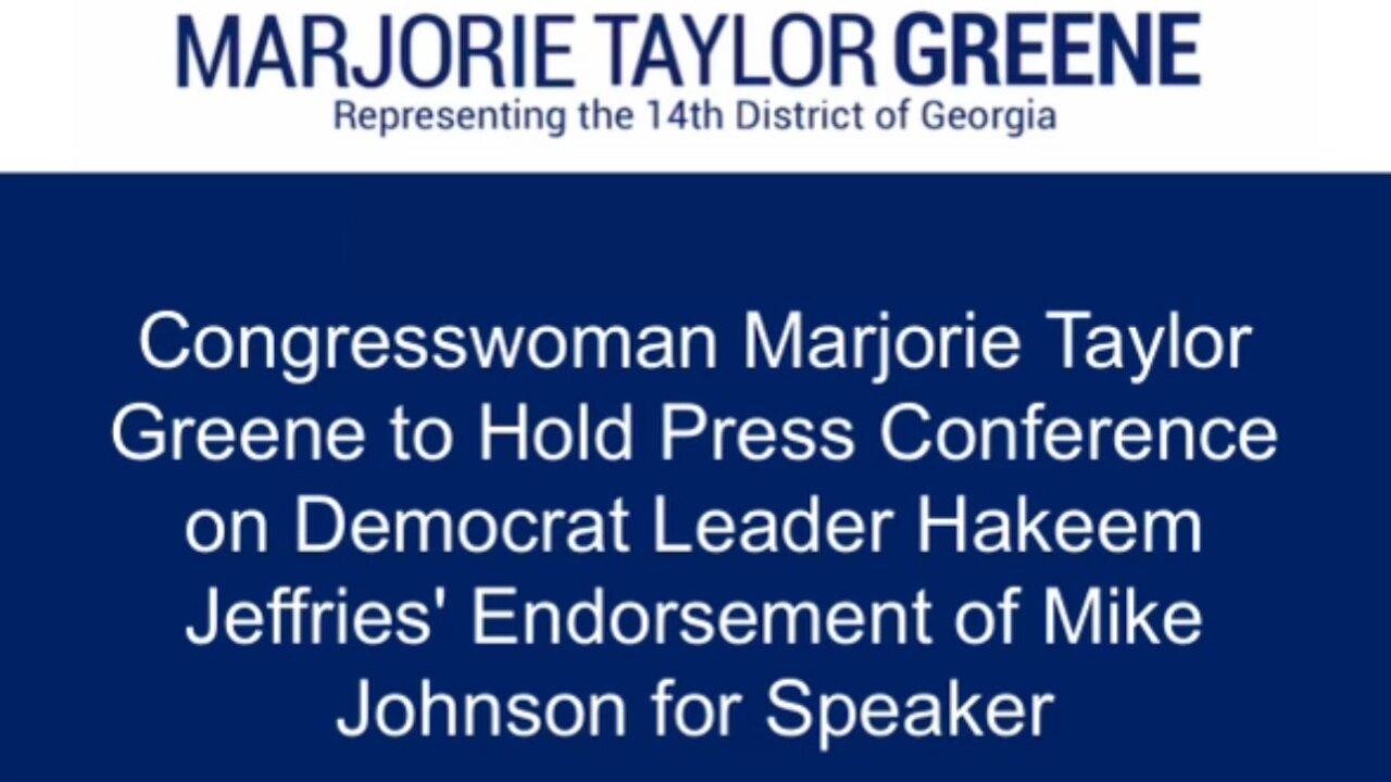 Live: Congresswoman Marjorie Taylor Greene Press Conference (5/1/24 9AM EDT)
