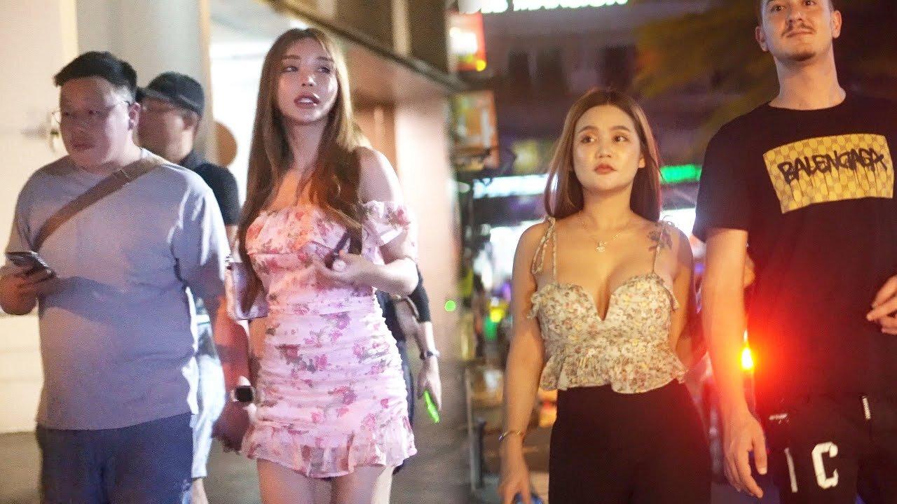 [4k] Thailand Bangkok nightlife midnight scenes Thermae cafe to soi 11 Sukhumvit!