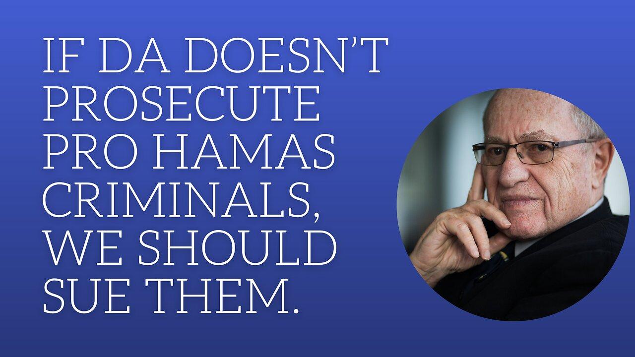 If DA doesn't prosecute pro Hamas criminals we should sue them.