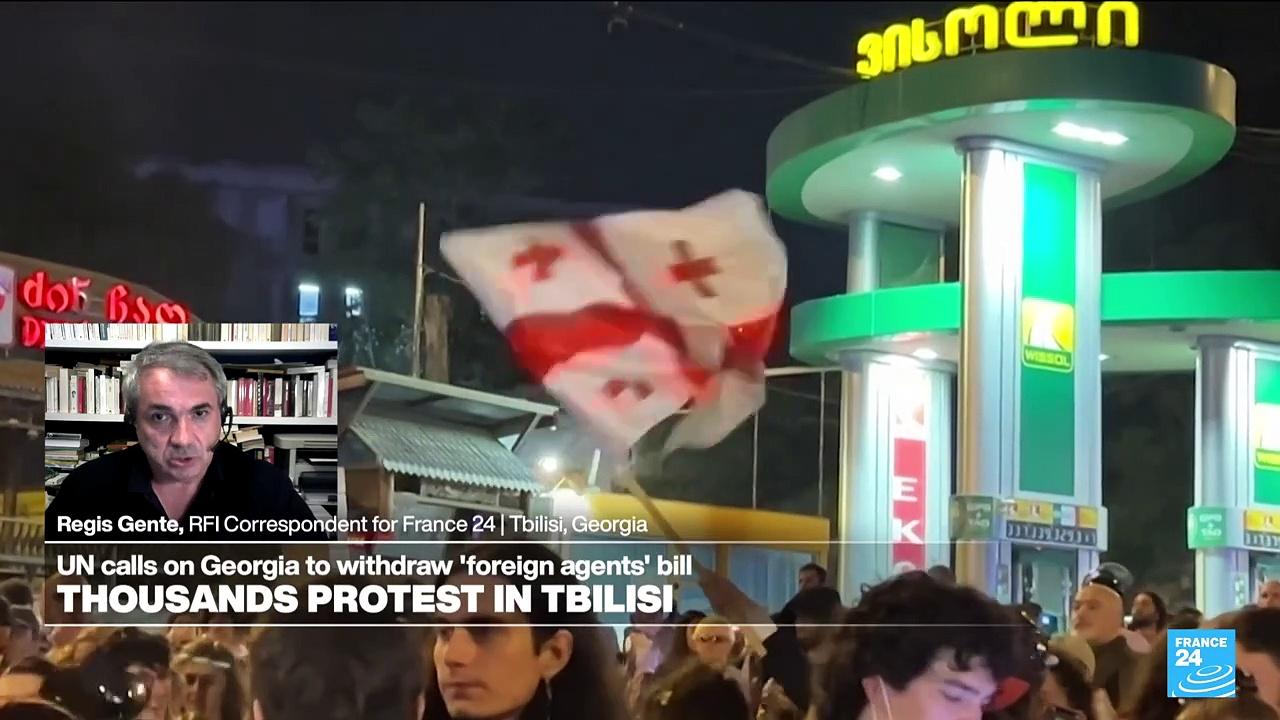 Protests against 'Russian law' continue in Tbilisi, spread to Georgia's second-largest city