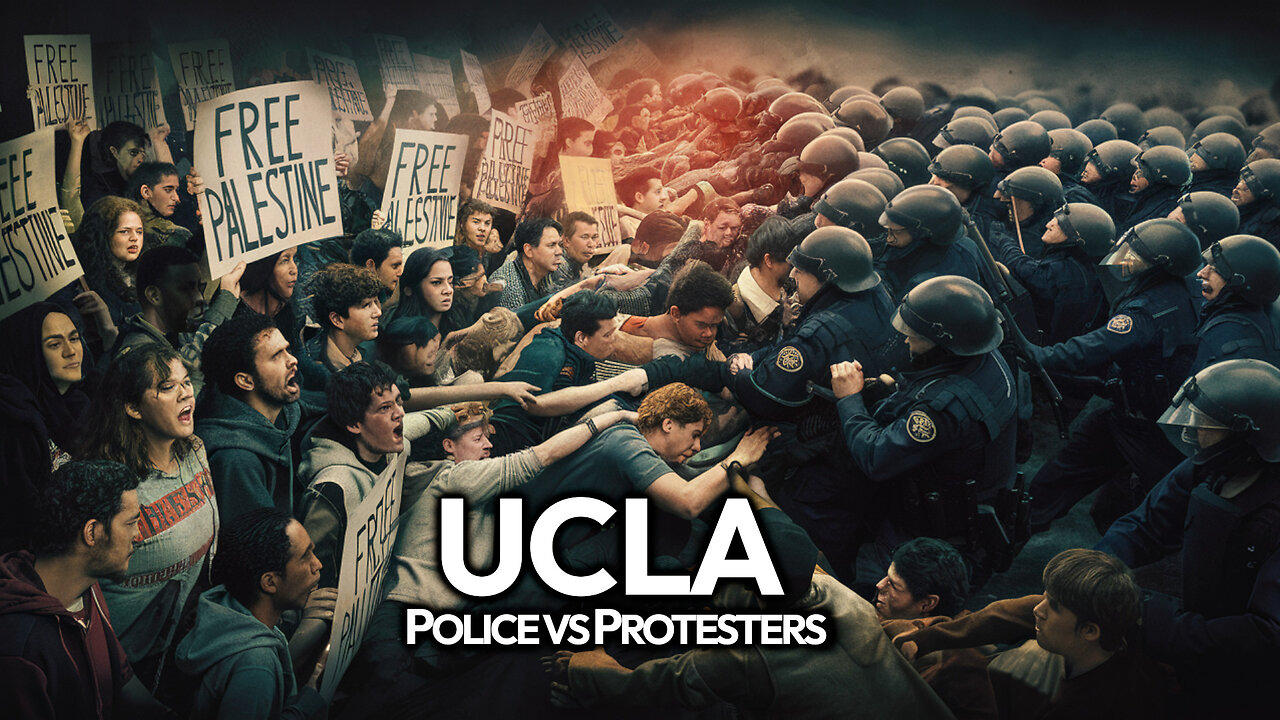 Police Vs Huge Protest 'Free Palestine' Protest At UCLA: Police Expected To Brutalize Encampment