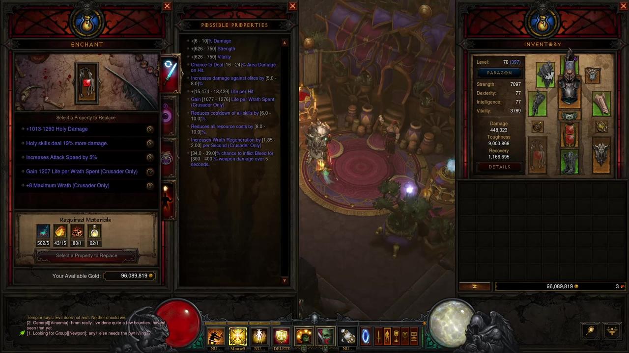 diablo 3 p19 - putting in work on a really nice character outfit and dye scheme
