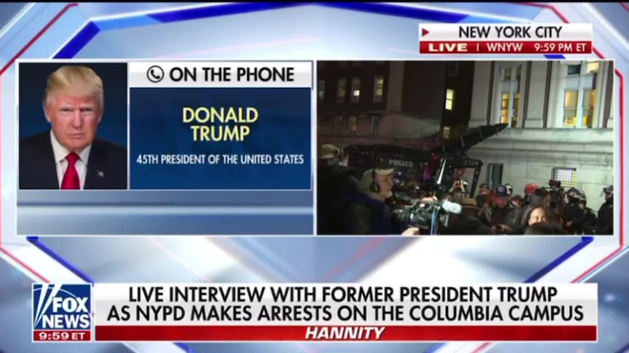 President Trump is on the phone on Hannity Joe Biden called the lid at 8:55