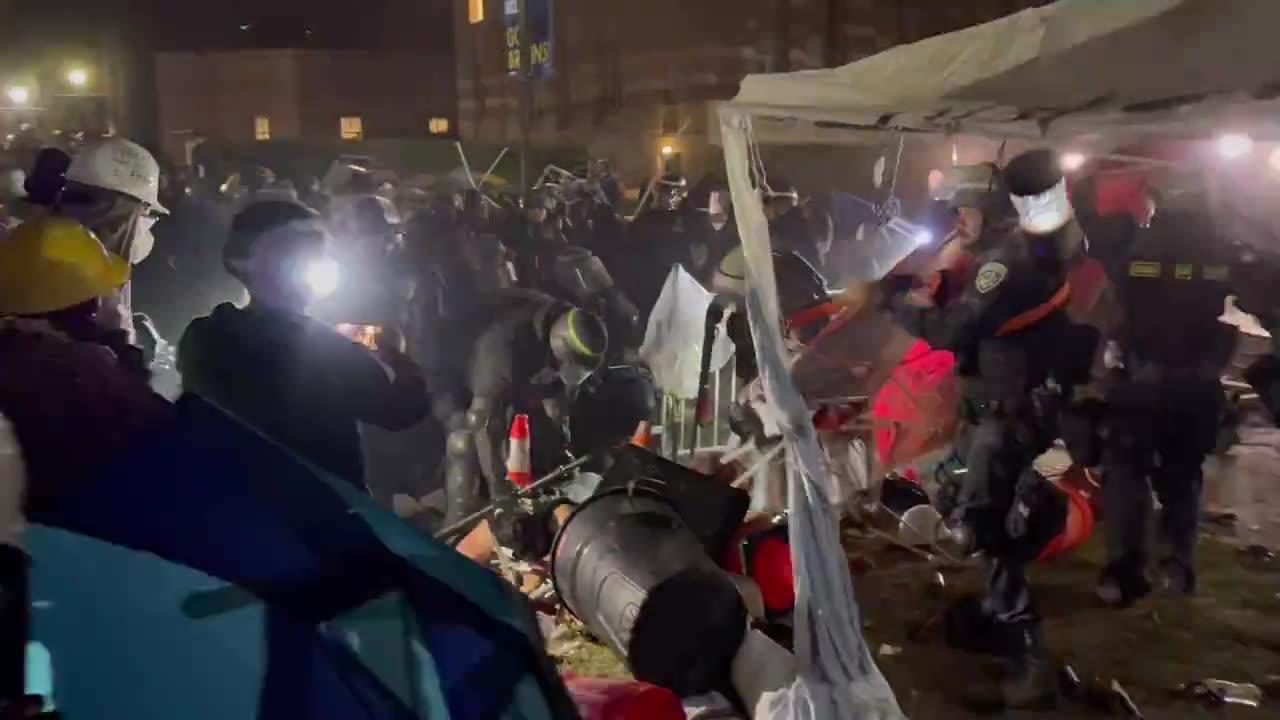 Gaza Solidarity Encampment” on UCLA campus in California, and are making arrests.